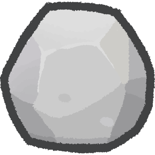 a grey colored rock shape